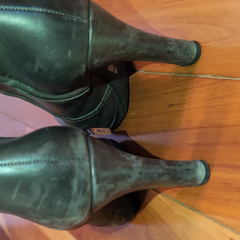 Ladies Geox Gray Leather Boots Size 38 - Picture 8 of 16